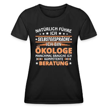 I'm Talking to Yourself - Ecologist Edition - Women's Functional T-Shirt - black - Front - AI Model Female 172 light (172cm)