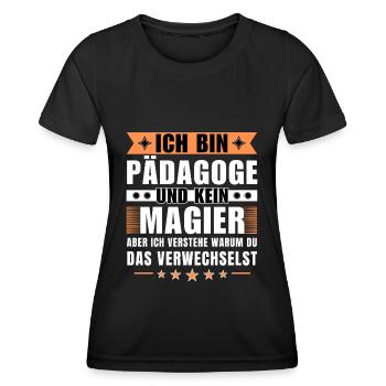 Ich bin Pädagoge und kein Magier - Frauen Funktions-T-Shirt - Schwarz - Vorne - AI Model Female 172 light (172cm)