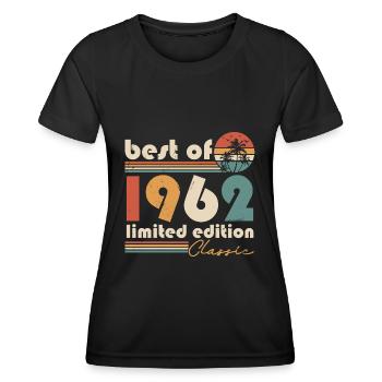 Best of 1962 Jahrgang Vintage Retro Geburtstag - Frauen Funktions-T-Shirt - Schwarz - Vorne - AI Model Female 172 light (172cm)
