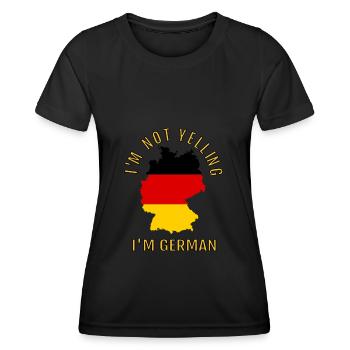 Je ne crie pas je suis allemand Allemagne Allemands - T-shirt sport Femme - noir - Devant - AI Model Female 172 light (172cm)