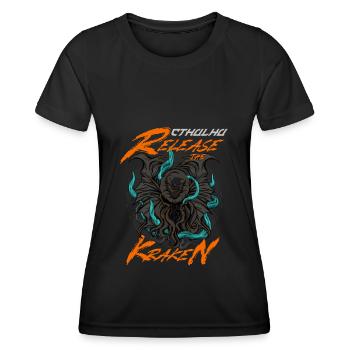 Cthulhu - Frauen Funktions-T-Shirt - Schwarz - Vorne - AI Model Female 172 light (172cm)