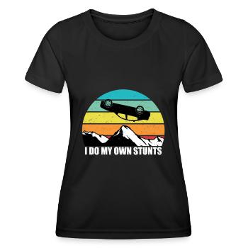 Head Falling Down Own Stunts Clumsy - Women's Functional T-Shirt - black - Front - AI Model Female 172 light (172cm)