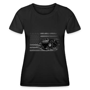 Off Roading QUAD ATV Vêtements Off Road QUAD ATV - T-shirt sport Femme - noir - Devant - AI Model Female 172 light (172cm)