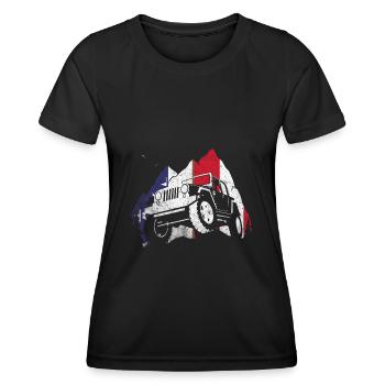 Off Roading QUAD ATV Apparel Off Road QUAD ATV - Frauen Funktions-T-Shirt - Schwarz - Vorne - AI Model Female 172 light (172cm)