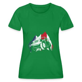 Off Roading QUAD ATV Vêtements Off Road QUAD ATV - T-shirt sport Femme - vert - Devant - AI Model Female 172 dark (172cm)
