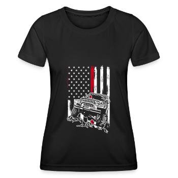 Off Roading QUAD ATV Apparel Off Road QUAD ATV - Frauen Funktions-T-Shirt - Schwarz - Vorne - AI Model Female 172 light (172cm)