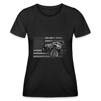 Off Roading QUAD ATV Vêtements Off Road QUAD ATV - T-shirt sport Femme - noir - Devant - AI Model Female 172 light (172cm)
