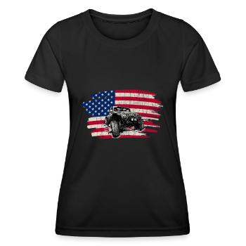Off Roading QUAD ATV Vêtements Off Road QUAD ATV - T-shirt sport Femme - noir - Devant - AI Model Female 172 light (172cm)