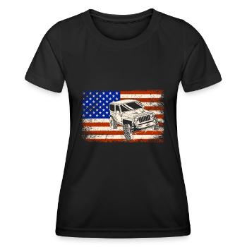 Off Roading QUAD ATV Vêtements Off Road QUAD ATV - T-shirt sport Femme - noir - Devant - AI Model Female 172 light (172cm)