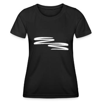 Tirets Lignes de tirets Ligne - T-shirt sport Femme - noir - Devant - AI Model Female 172 light (172cm)