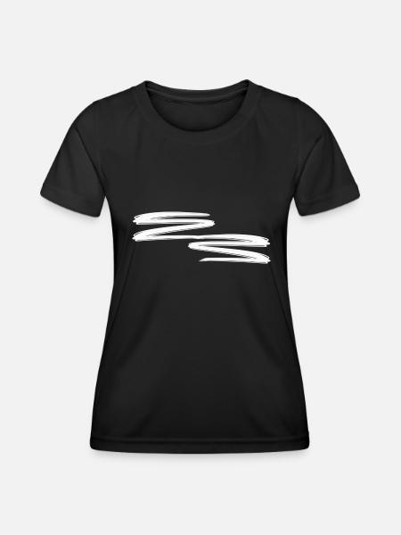 striche strich linien linie - Frauen Funktions-T-Shirt - Schwarz