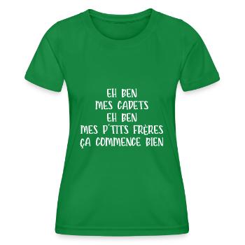 eh ben mes cadets - T-shirt sport Femme - vert - Devant - AI Model Female 172 dark (172cm)