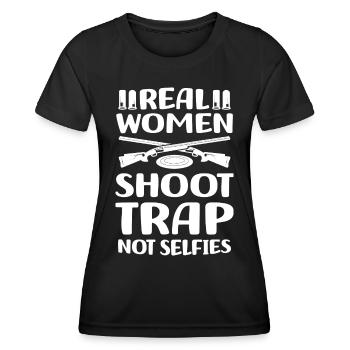 Trapschießen | Schießsport Fallenschießen Geschenk - Frauen Funktions-T-Shirt - Schwarz - Vorne - AI Model Female 172 light (172cm)