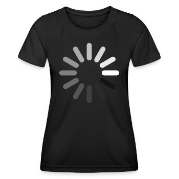Icône de chargement (négatif) - T-shirt sport Femme - noir - Devant - AI Model Female 172 light (172cm)