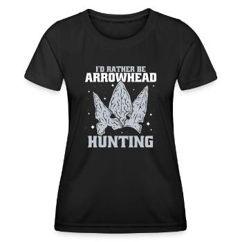 Je préfère être des conseils de chasse à la pointe de flèche - T-shirt sport Femme - noir - Devant - AI Model Female 172 light (172cm)