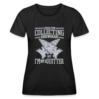 I'm Not A Quitter Jagdspitzen Arrowhead Hunter - Frauen Funktions-T-Shirt - Schwarz - Vorne - AI Model Female 172 light (172cm)