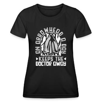 An Arrowhead A Day Arrowhead Hunter Jagdspitzen - Frauen Funktions-T-Shirt - Schwarz - Vorne - AI Model Female 172 light (172cm)
