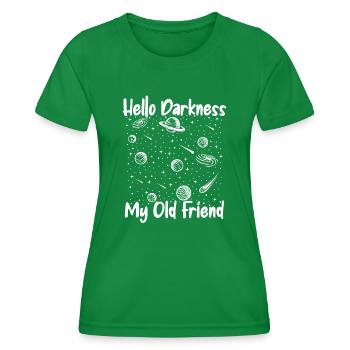Bonjour Darkness mon vieil ami Starry Sky - T-shirt sport Femme - vert - Devant - AI Model Female 172 dark (172cm)