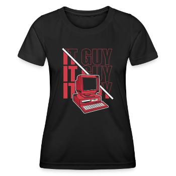 Informaticien Administrateur Administrateur des opérations informatiques - T-shirt sport Femme - noir - Devant - AI Model Female 172 light (172cm)