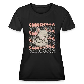 Chinchilla Longhair Shorttail Longtail - Women's Functional T-Shirt - black - Front - AI Model Female 172 light (172cm)