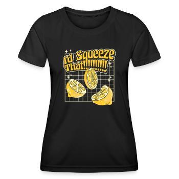 Je presserais cette limonade patron limonade - T-shirt sport Femme - noir - Devant - AI Model Female 172 light (172cm)