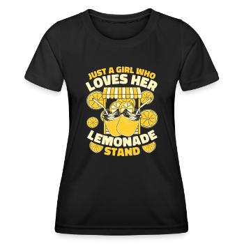 Une fille qui aime sa limonade stand Limonade - T-shirt sport Femme - noir - Devant - AI Model Female 172 light (172cm)