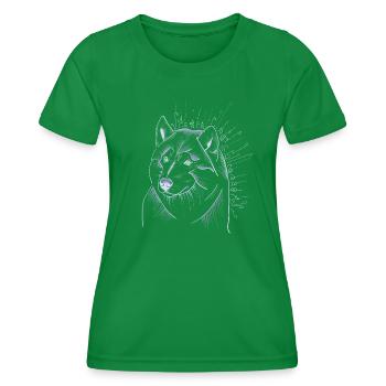 Vierbeiner Wauwau Rüde Hundebesitzer Wolfshund - T-shirt sport Femme - vert - Devant - AI Model Female 172 dark (172cm)