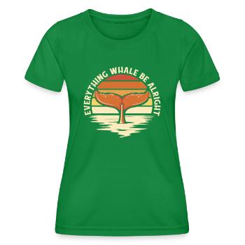 Tout ira bien Cachalot Cetacea Whale - T-shirt sport Femme - vert - Devant - AI Model Female 172 dark (172cm)
