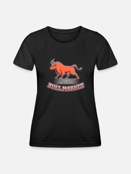 Bull Market Stock Market Stock Market Trader - Women's Functional T-Shirt - black