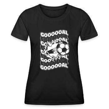 Goal Soccer Goal Keeper Futbol Coach Soccer - Women's Functional T-Shirt - black - Front - AI Model Female 172 light (172cm)