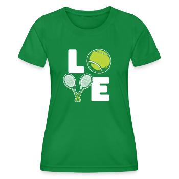 Love Tennis Coach Tennis Player Tennis Racket - Women's Functional T-Shirt - kelly green - Front - AI Model Female 172 dark (172cm)