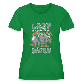 Paresseux est un mot très fort Koalabear Eucalyptus - T-shirt sport Femme - vert - Devant - AI Model Female 172 dark (172cm)