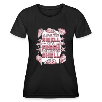 Geruch einer frisch gesammelten Muschelmuschel - Frauen Funktions-T-Shirt - Schwarz - Vorne - AI Model Female 172 light (172cm)