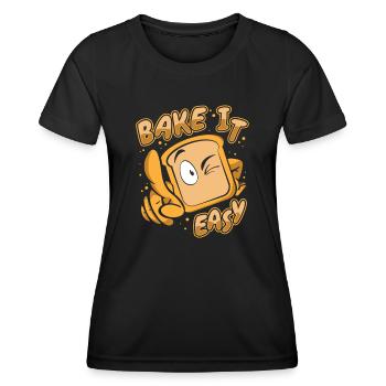 Bake It Easy Bread Maker Bread Dough Bread Queen - Women's Functional T-Shirt - black - Front - AI Model Female 172 light (172cm)