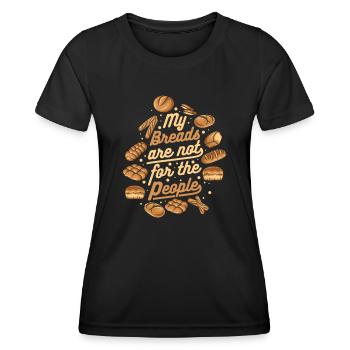 Mes pains ne sont pas pour les gens Fabricant de pain - T-shirt sport Femme - noir - Devant - AI Model Female 172 light (172cm)