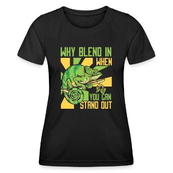 Warum sich einfügen, wenn Sie sich von Panther abheben können - Frauen Funktions-T-Shirt - Schwarz - Vorne - AI Model Female 172 light (172cm)