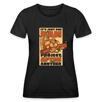 Ein Staudammprojekt nach dem anderen in Nordamerika - Frauen Funktions-T-Shirt - Schwarz - Vorne - AI Model Female 172 light (172cm)