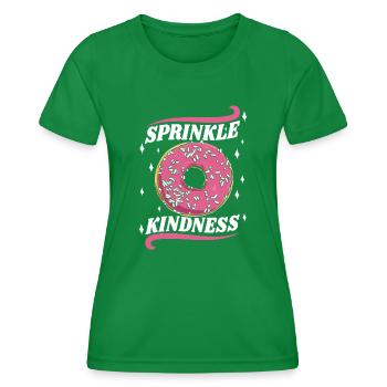 Streusel Freundlichkeit Donut-Maker Glasierter Liebhaber - Frauen Funktions-T-Shirt - Kelly Green - Vorne - AI Model Female 172 dark (172cm)