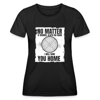 Ich schicke dir Home Game Prisonball Teamplayer - Frauen Funktions-T-Shirt - Schwarz - Vorne - AI Model Female 172 light (172cm)
