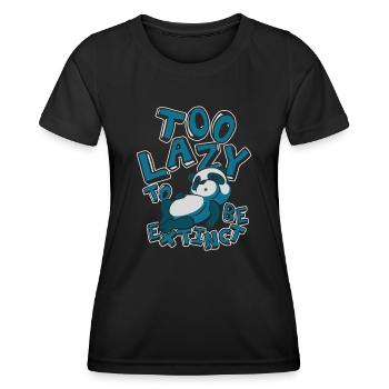 Zu faul, um ausgestorben zu sein Panda Bär Freund Riese - Frauen Funktions-T-Shirt - Schwarz - Vorne - AI Model Female 172 light (172cm)