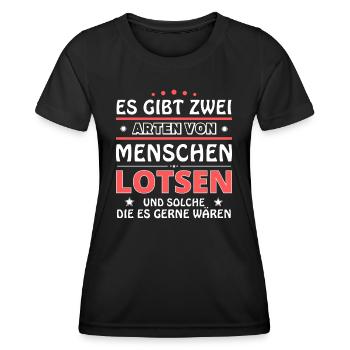 Cadeau Pilotes - Deux Types de... Concevoir - T-shirt sport Femme - noir - Devant - AI Model Female 172 light (172cm)