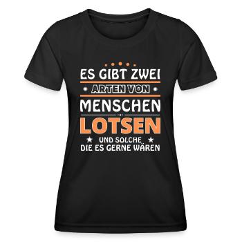 Lotse Geschenk - zwei Arten von... Design - Frauen Funktions-T-Shirt - Schwarz - Vorne - AI Model Female 172 light (172cm)