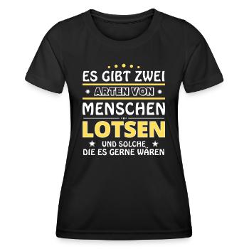 Lotsen Geschenk - zwei Arten von... Design - Frauen Funktions-T-Shirt - Schwarz - Vorne - AI Model Female 172 light (172cm)