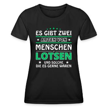 Lotsen Geschenk - zwei Arten von... Design - Frauen Funktions-T-Shirt - Schwarz - Vorne - AI Model Female 172 light (172cm)