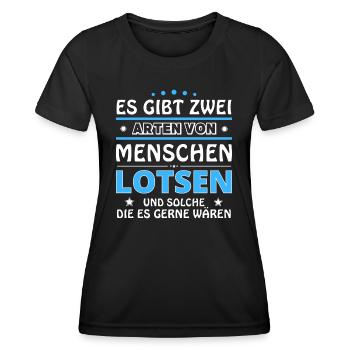 Cadeau Pilotes - Deux Types de... Concevoir - T-shirt sport Femme - noir - Devant - AI Model Female 172 light (172cm)
