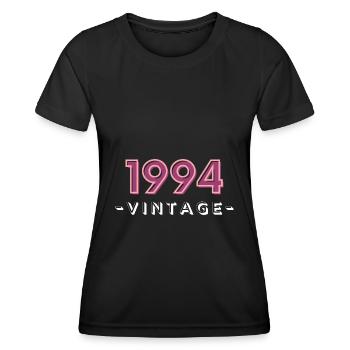 né en 1994 idée cadeau année anniversaire 94 - T-shirt sport Femme - noir - Devant - AI Model Female 172 light (172cm)
