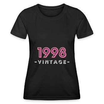born 1998 gift idea birthday year 98 - Women's Functional T-Shirt - black - Front - AI Model Female 172 light (172cm)