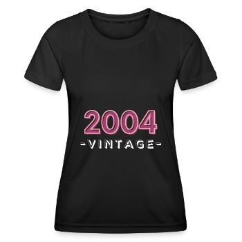 né 2004 idée cadeau anniversaire année 04 - T-shirt sport Femme - noir - Devant - AI Model Female 172 light (172cm)