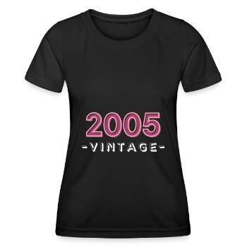 né 2005 idée cadeau anniversaire année 05 - T-shirt sport Femme - noir - Devant - AI Model Female 172 light (172cm)