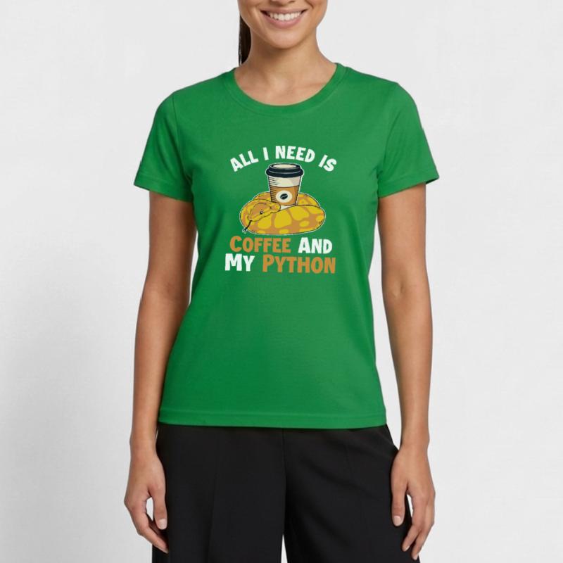 Café et Python Python Snake Banana Ball T-shirt sport Femme